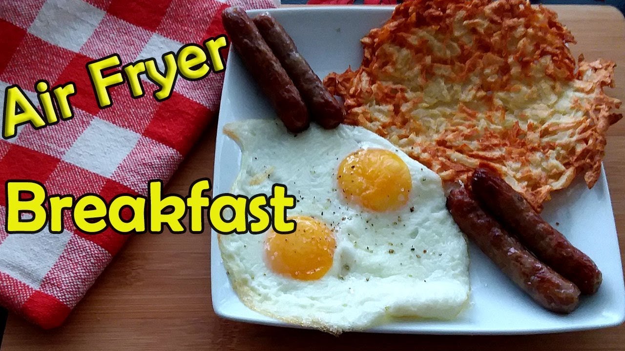 Air Fryer Breakfast Eggs, Hash Browns & Sausage! Foodapedia